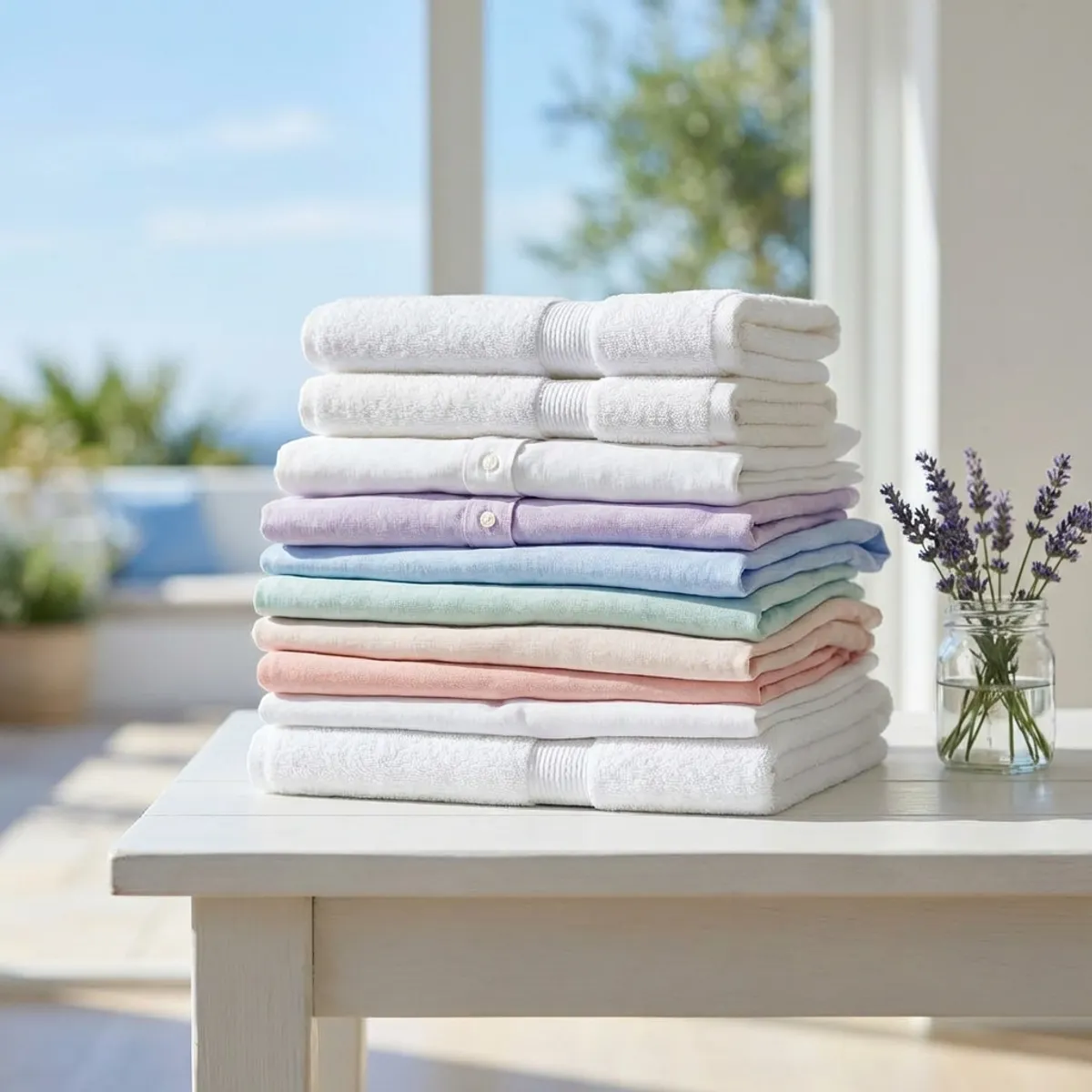 Professional laundry team working